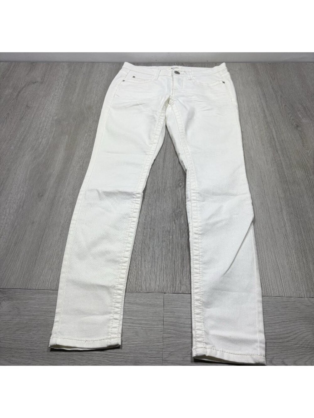 Y2K Mudd Skinny Jeans Women's Size 7 White Light Wash Stretch Denim